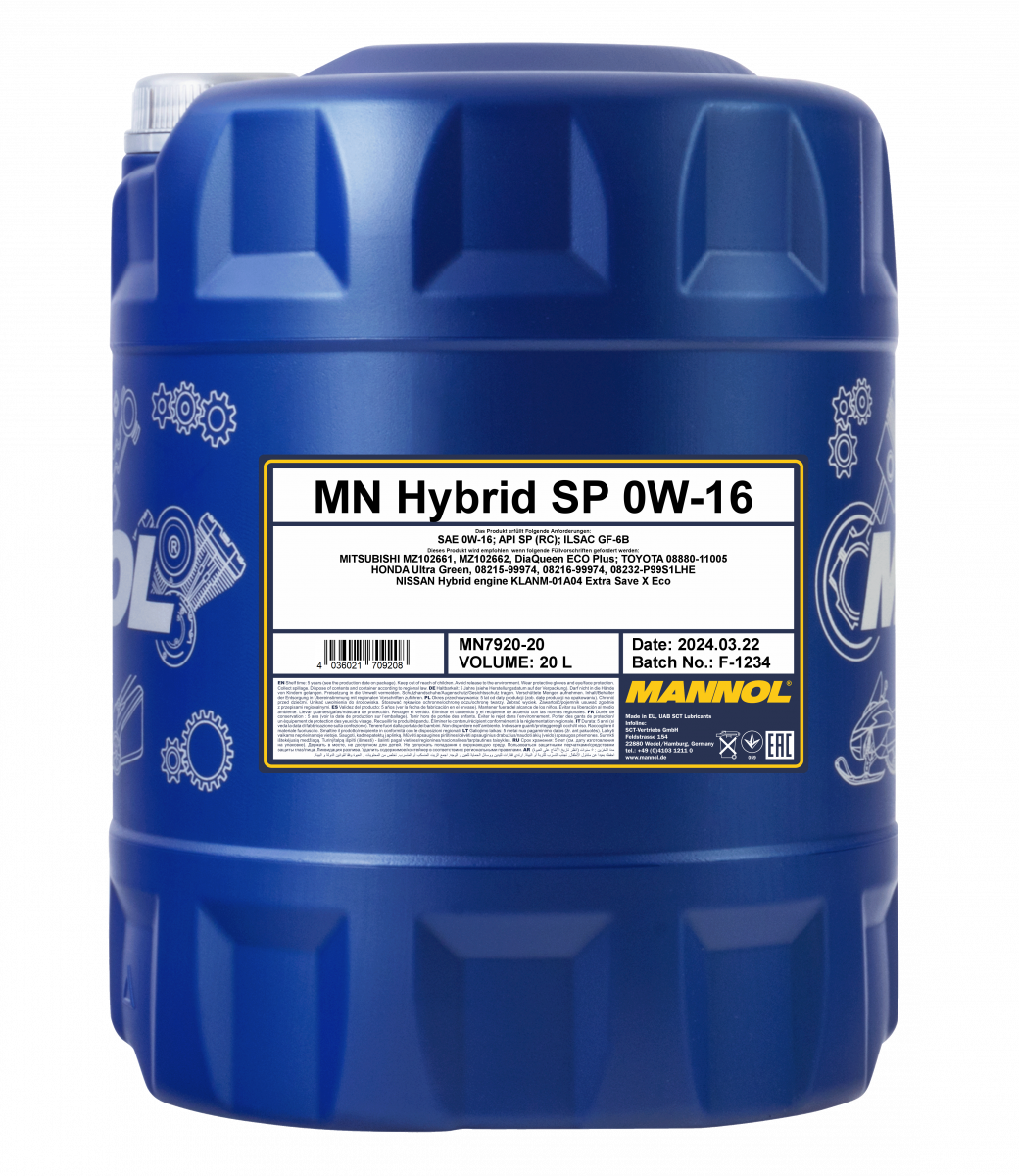 MANNOL Hybrid SP 0W-16 7920